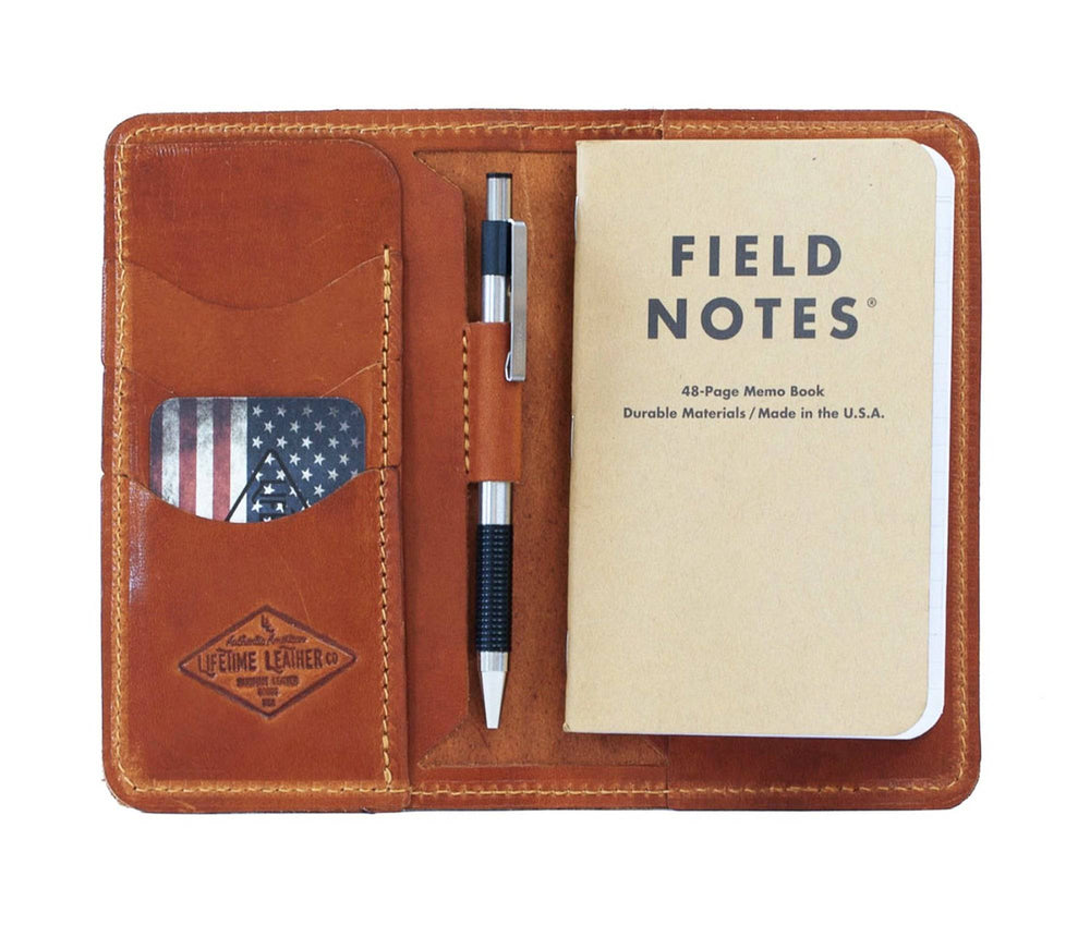 [color:Buck Brown] Product image of the Field Notes Wallet.