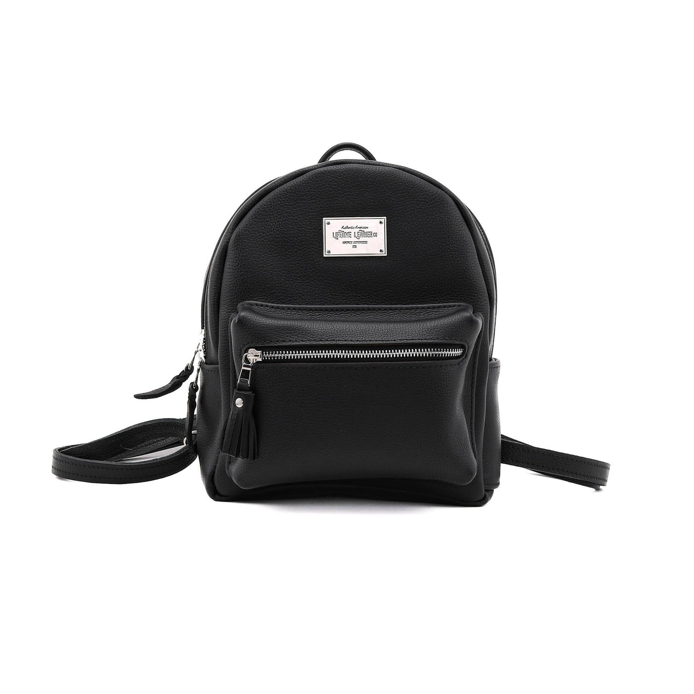 [color:Pebble Black] Leather Backpack - Lifetime Leather Co